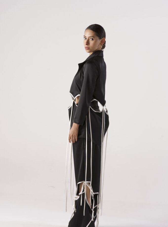 Cut Out Black Suit