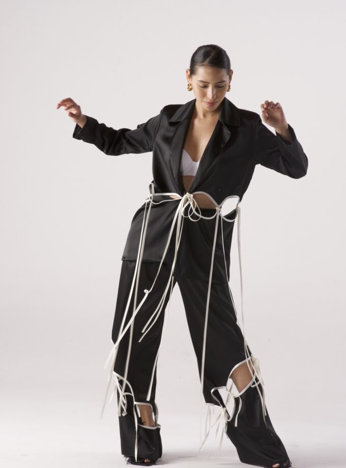 Cut Out Black Suit