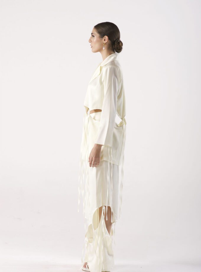 Cut out suit blanco