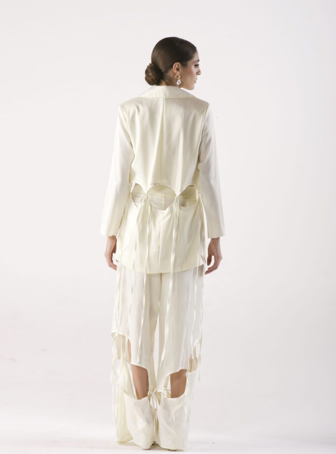 Cut out suit blanco