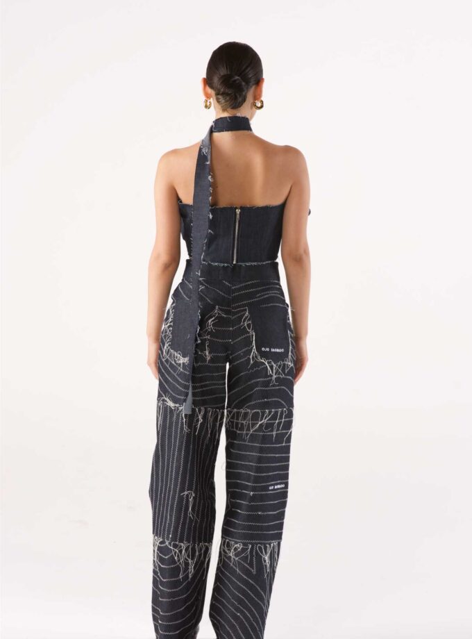 Denim Rose Top