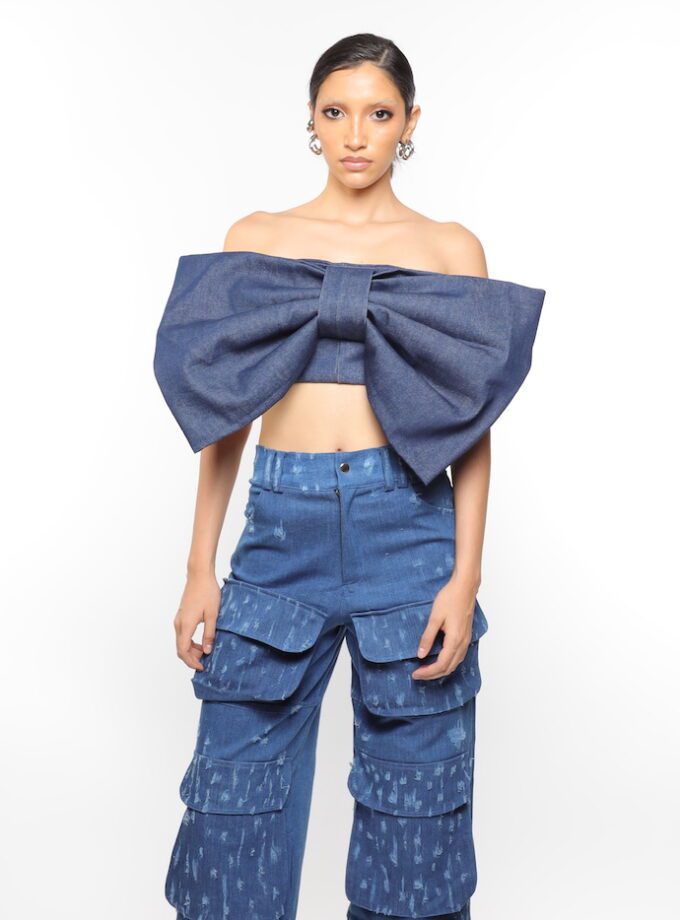 Bun Denim Top