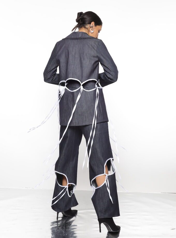 Denim Cut Out Suit